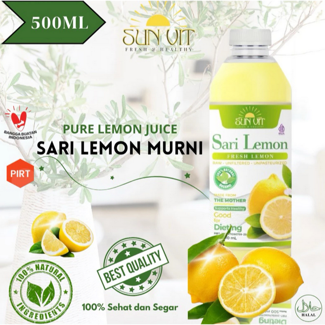

500ml Sari Lemon Fresh Jus Diet Pelangsing Badan Cepat Detox Lemak by Sun Vit