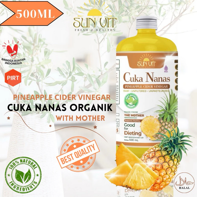

500ml Cuka Nanas Organic by SunVit / Cuka Nanas Original untuk Kesehatan