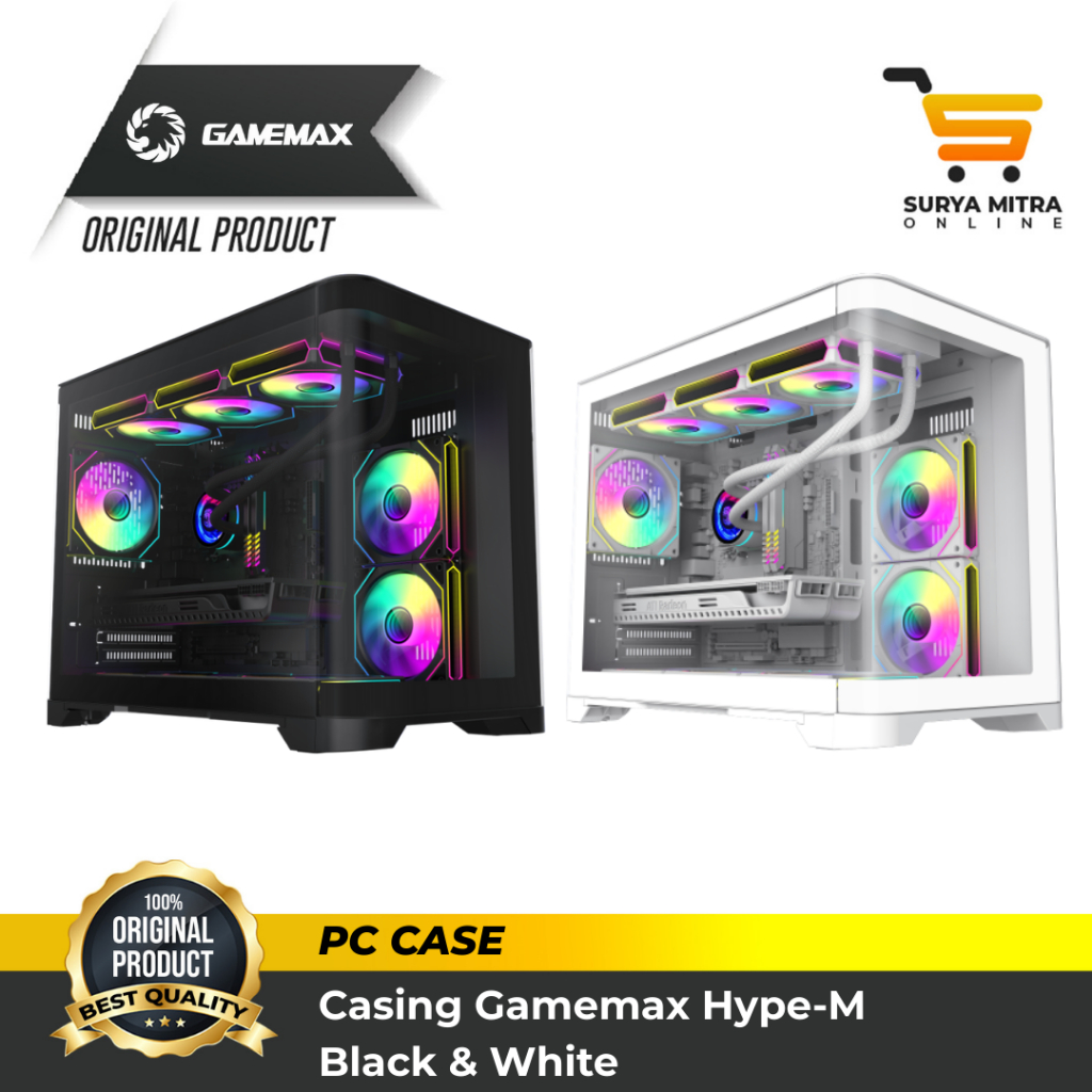 Casing PC Gamemax Hype-M White Case