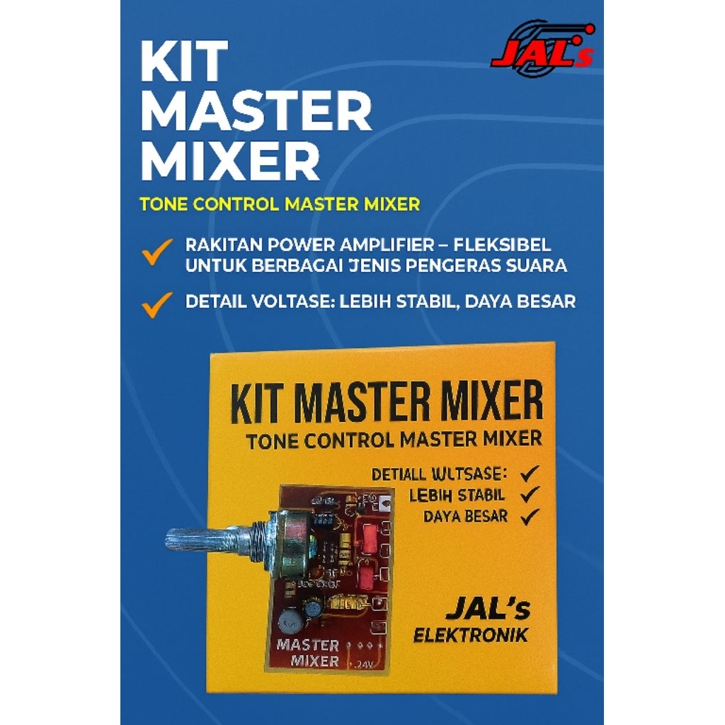 KIT TONE CONTROL MASTER MIXER 1 POTENSIO TYPE 050 JALs ELEKTRONIK