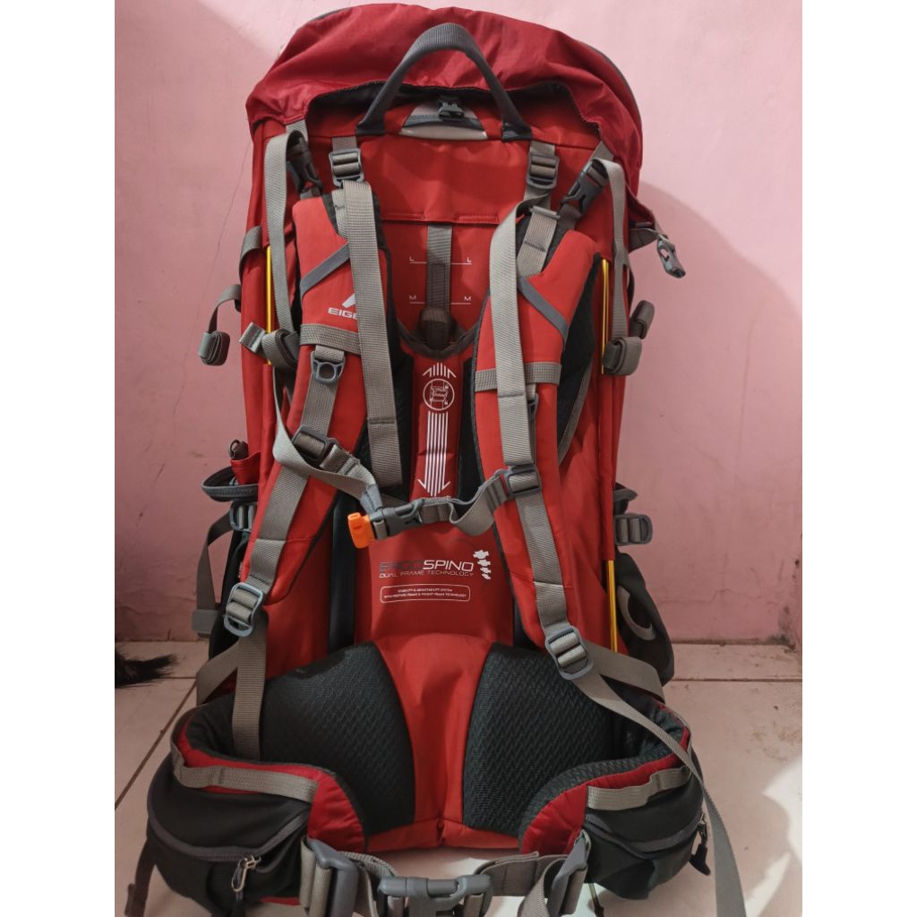 Tas Carrier Eiger Original Excelsior 75+15 RED Borneo Series - Tas Gunung 90L5(1)
