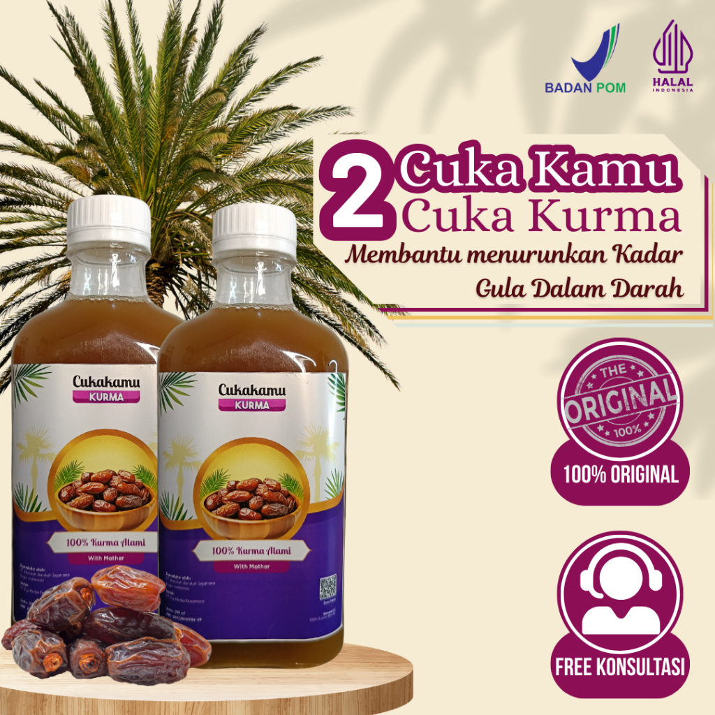 

CUKAKAMU Kurma 2 Botol - Atasi Diabetes Kontrol Gula Darah Koleterol Tanpa Efek Samping