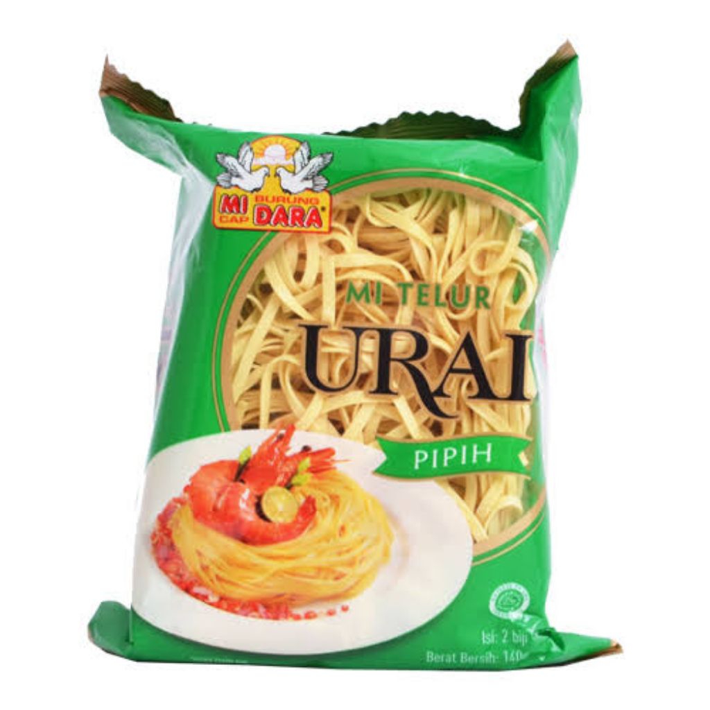 

Burung Dara Mie Urai Mi Telur Pipih 140 gram