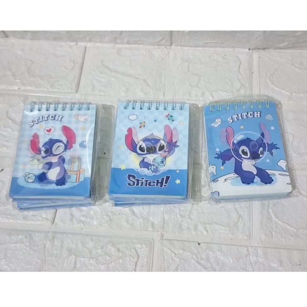 

buku catatan bergaris motif karakter stitch bisa berdiri kertas hologram bisa ganti karakter gambar