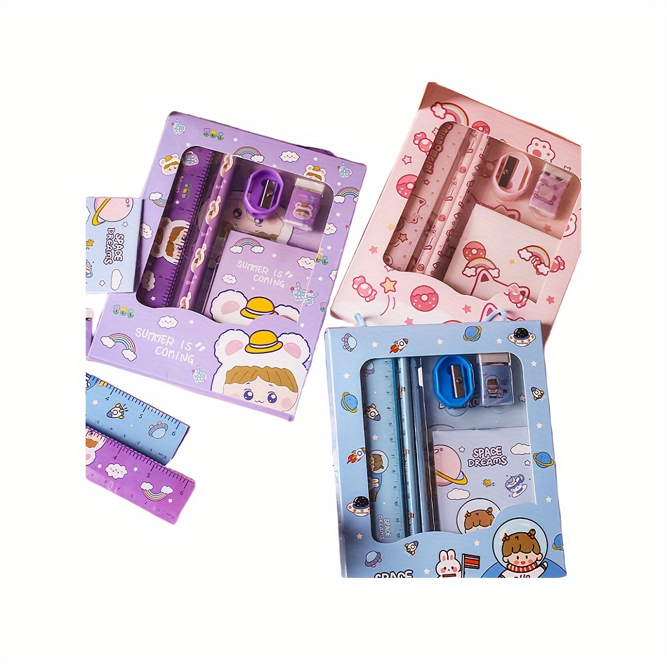 

BKH Alat Tulis Set 6 in 1 Stationery Karakter Lucu untuk Anak TK