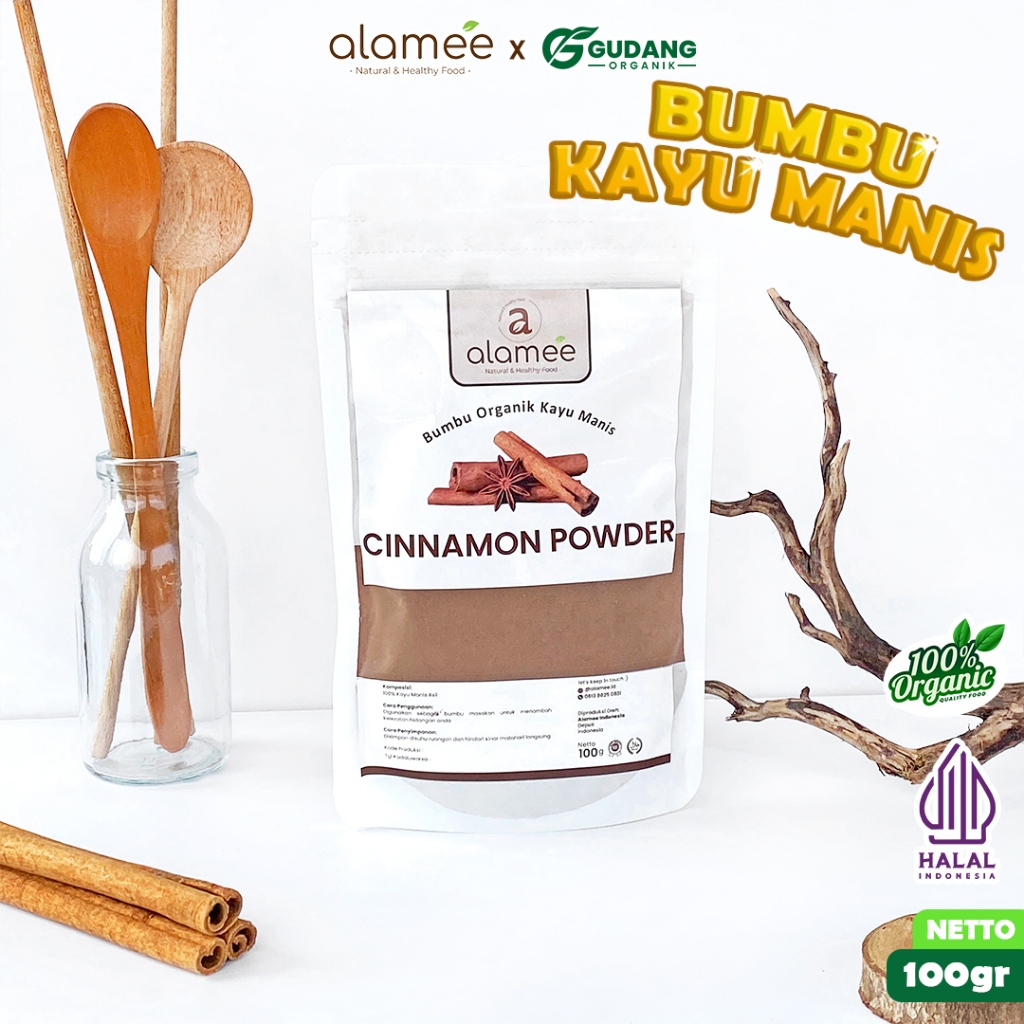 

alamee bumbu organik kayu manis 100 gram rempah hangat dari petani lokal pilihan sehat yang herbal