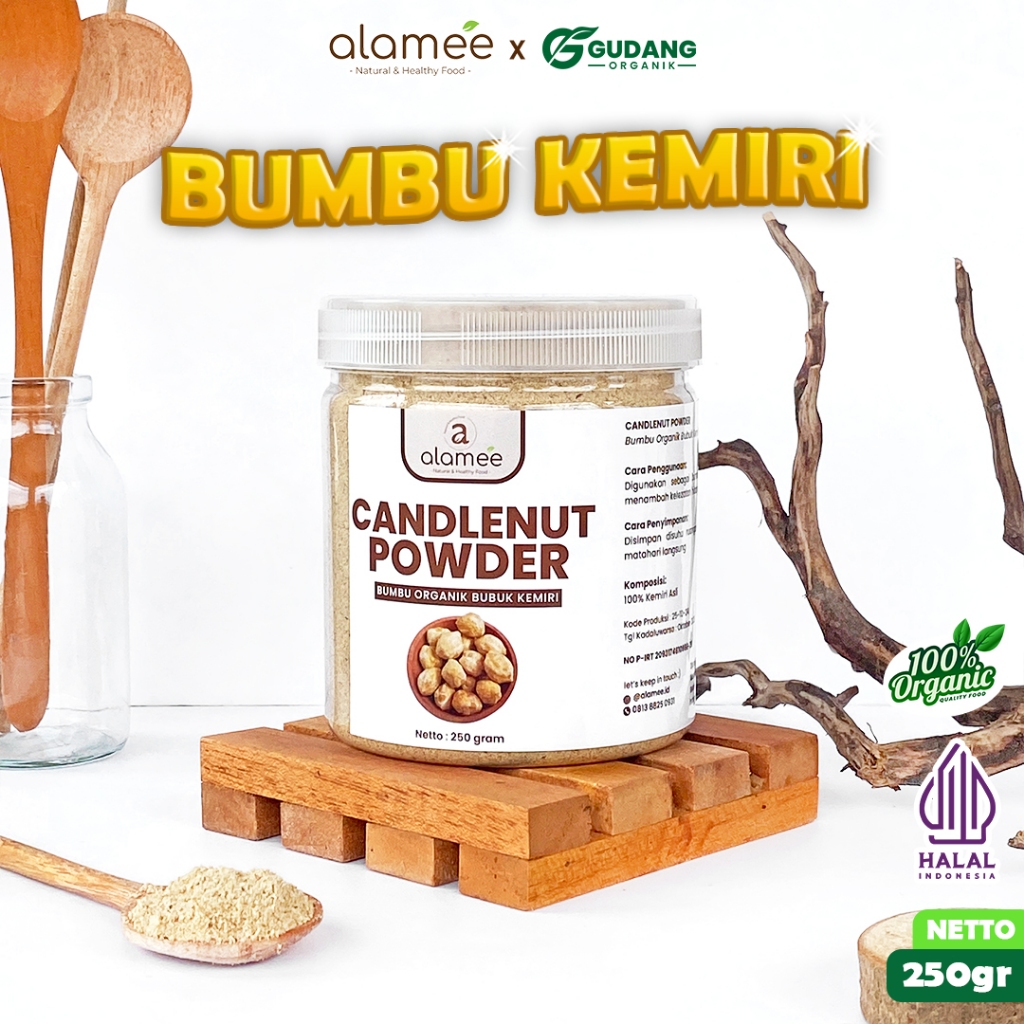 

alamee bumbu organik kemiri toples dengan 100 persen organik dan kaya nutrisi meningkatkan cita rasa