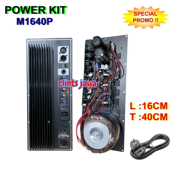 Power Kit Mesin Speaker Active M1640P 1200 Watt Profesional Aktif Mesin Speaker