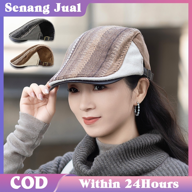 Topi Pet Pria Original / Ahitan Warna Topi Pelukis / Flat Cap Retro
