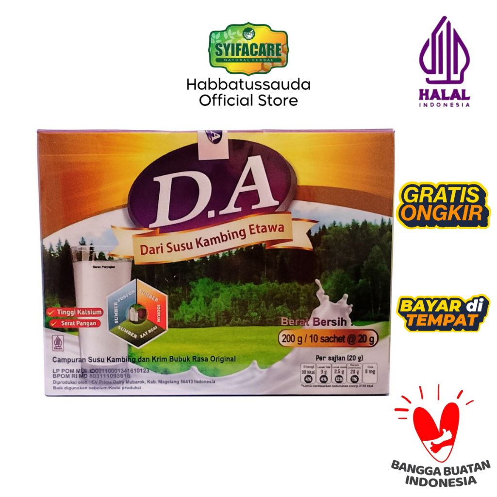 

Susu Kambing Etawa D.A Plus Propolis Bee Pollen Madu – Nutrisi Lengkap Anak & Dewasa BPOM