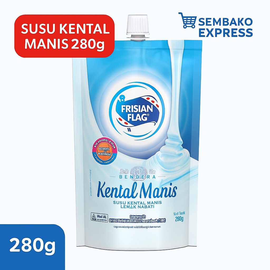 

Frisian Flag Susu Kental Manis Pouch 280g – Manis Lezat Serbaguna!