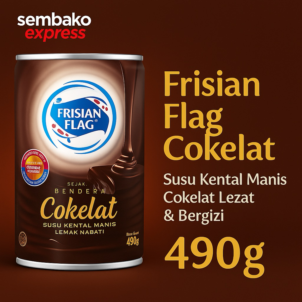 

Frisian Flag Cokelat 490g – Susu Kental Manis Lezat & Bergizi