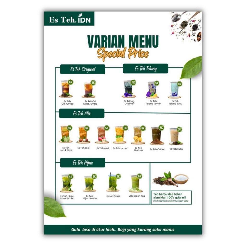 

cetak daftar menu ukuran a3