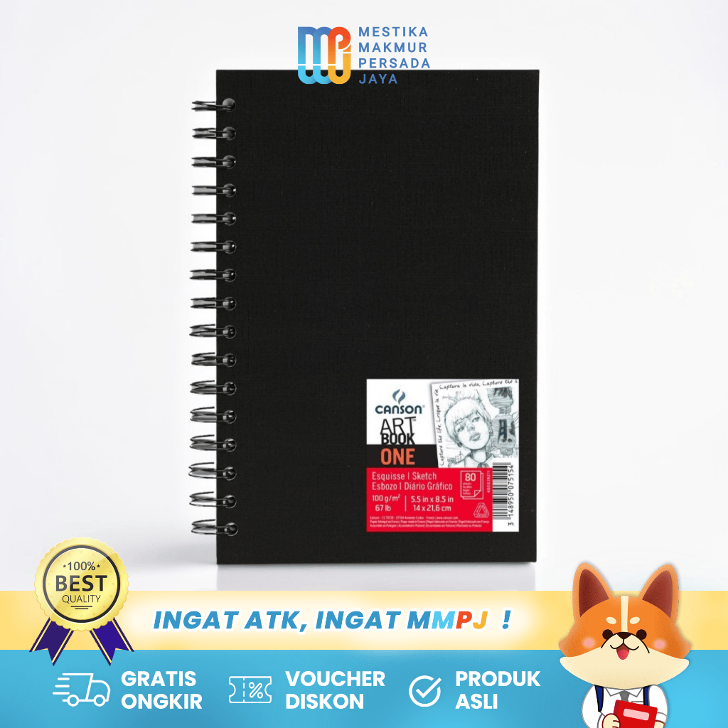 

Canson Sketchbook One Art A4 300gsm 30 Sheets – Kertas Gambar Campuran Teknik 400039211