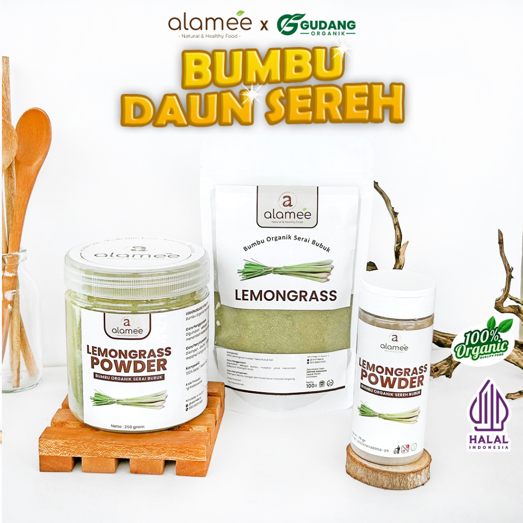 

Bubuk Sereh Bumbu Daun Serai Lemongrass Powder Non MSG Bumbu Masak Dapur