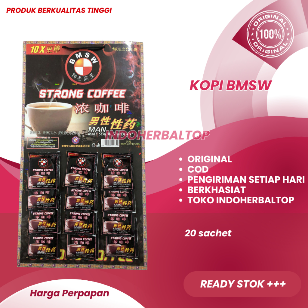 

BMSW Strong Coffe Original Papan 12 Sachet