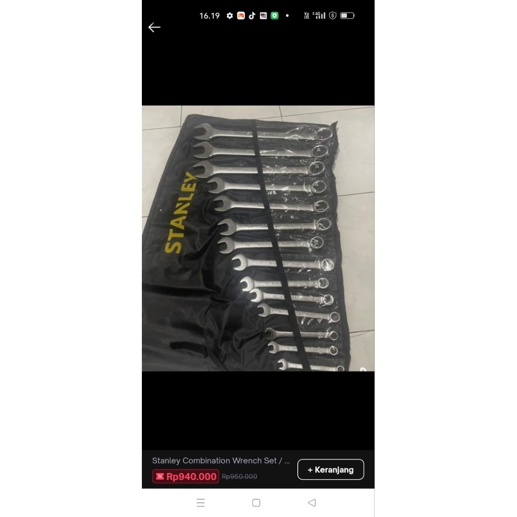 Stanley Combination Wrench set / kunci ring pas  set 14 pcs STMT80944-8