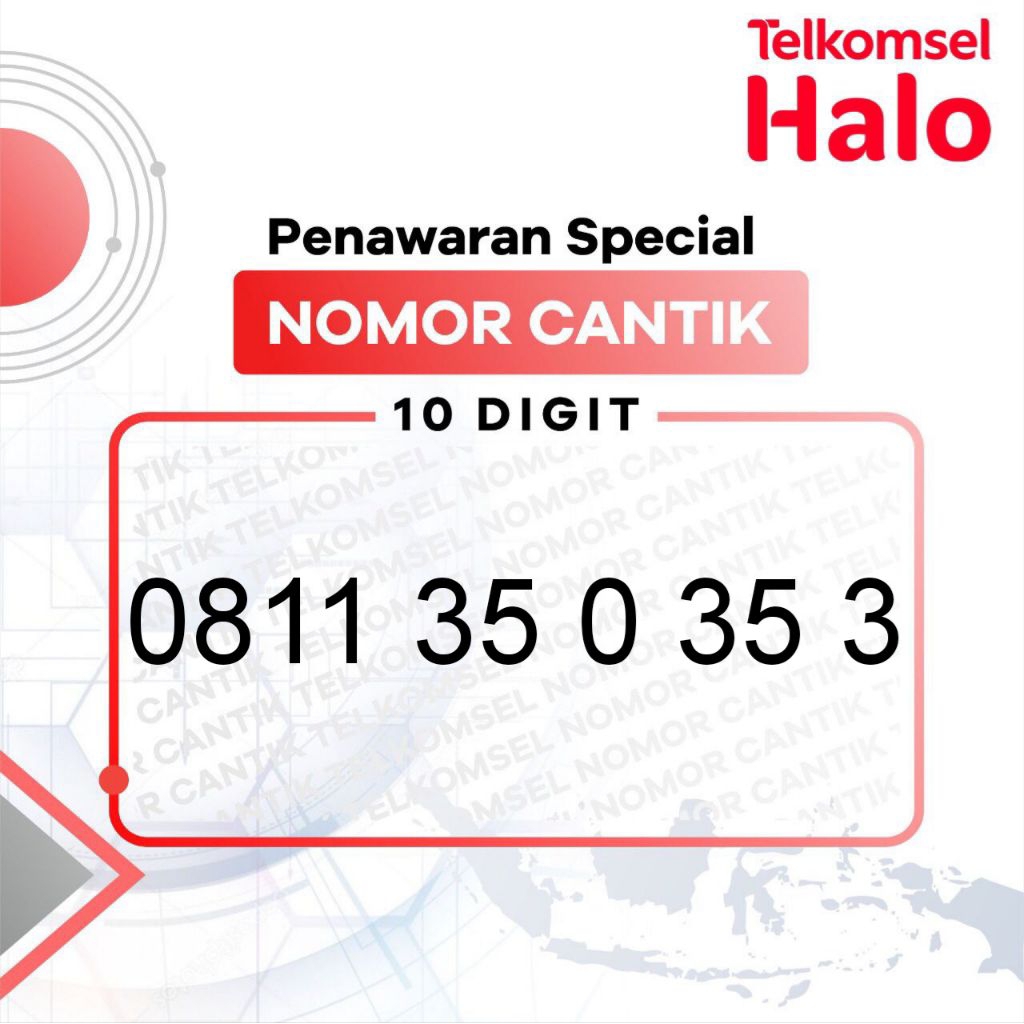 KARTU PERDANA HALO TELKOMSEL 10 DIGIT FREE 50GB PASCABAYAR NOMER CANTIK TELKOMSEL