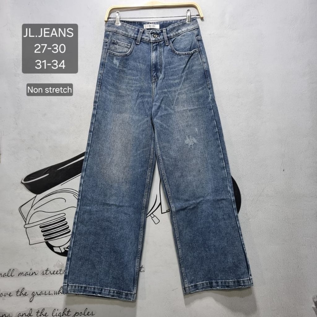 Kulot Jeans Panjang Loose Fit Celana Jeans Kulot Wanita Non Stretch JL Jeans