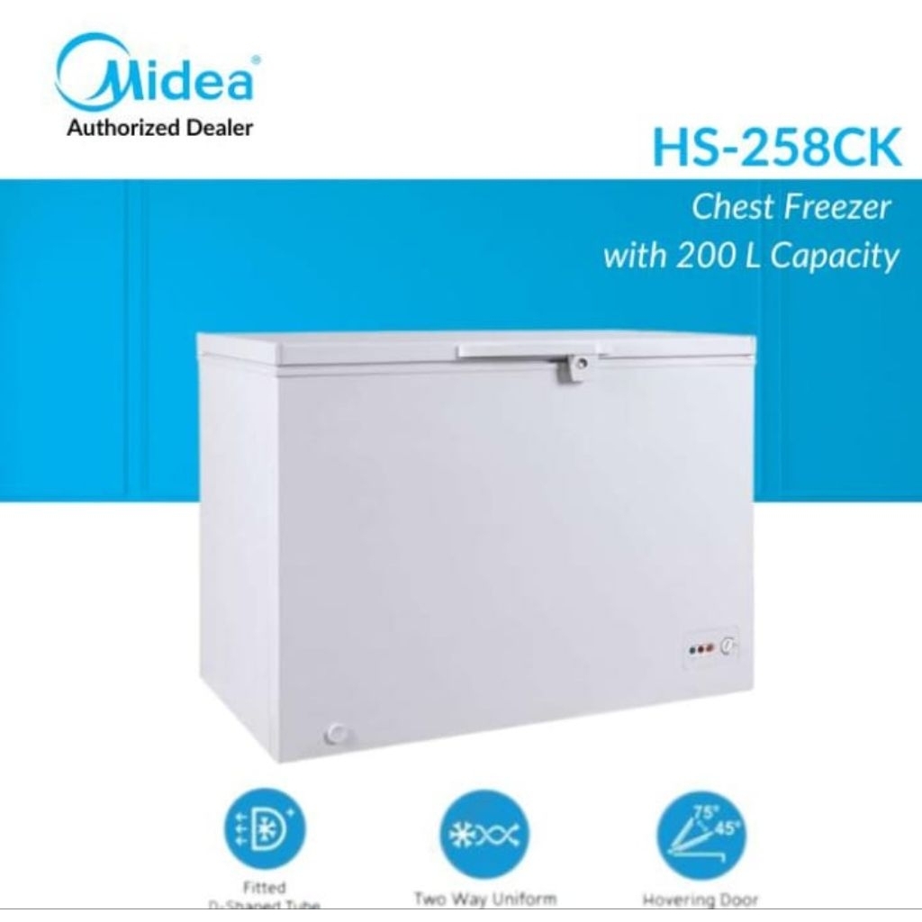 Chest Freezer MIDEA HS 258 CK 200 Liter Cooler BOX