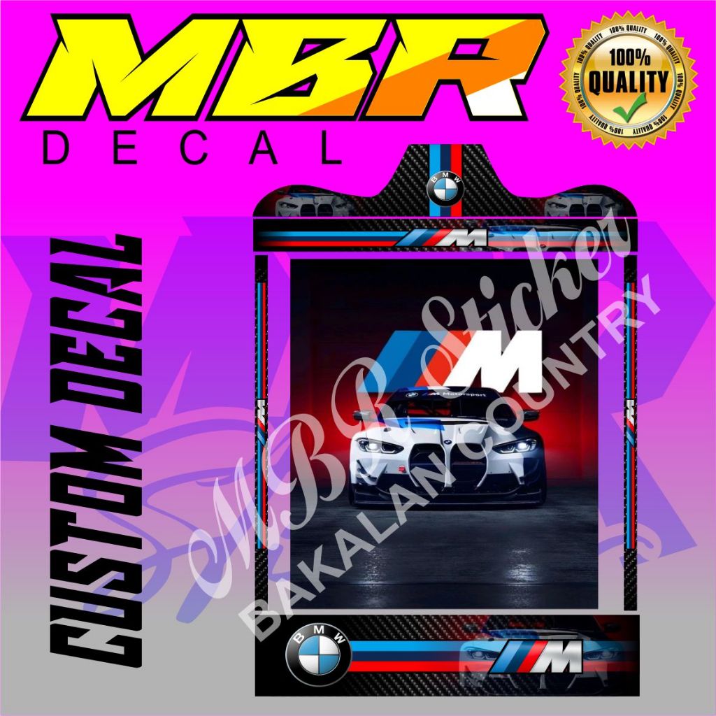 DECAL SANGKAR BMW KARBON..STIKER SANGKAR KOTAK,STIKER SANGKAR MOTIF KARBON
