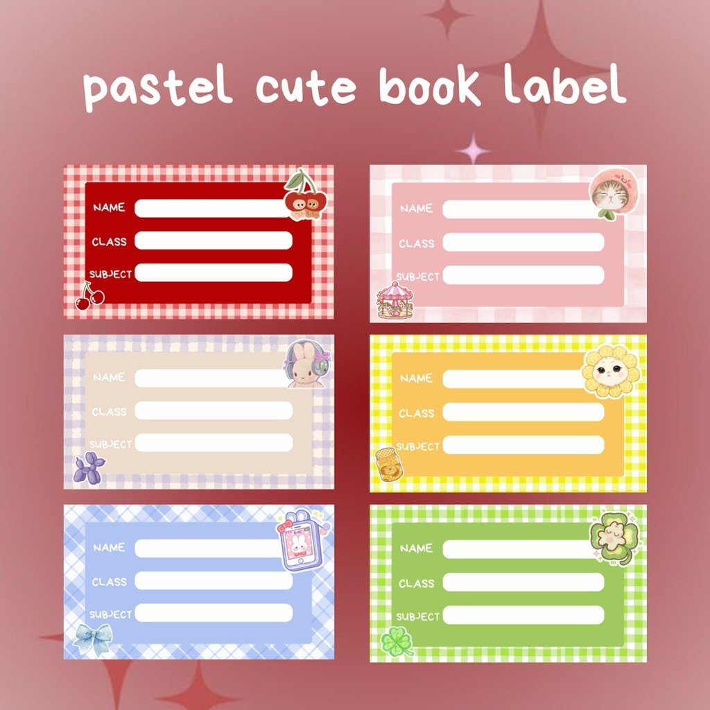 

cute sticker laber buku mapel /stiker buku mata pelajaran