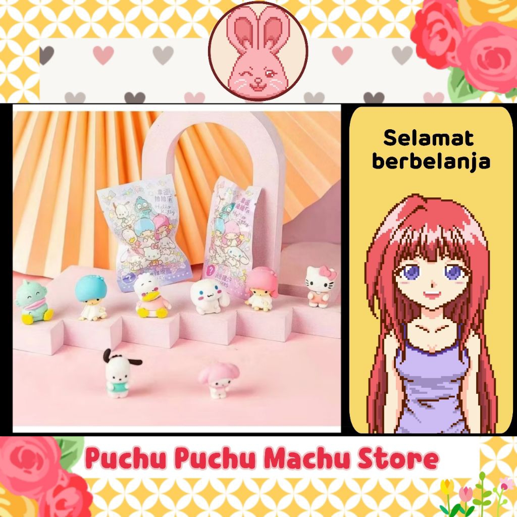

Penghapus Mystery Bag Eraser Karakter SANRIO [Barang Baru] Lucu Imut Isi Random Acak Blind Bag Eraser