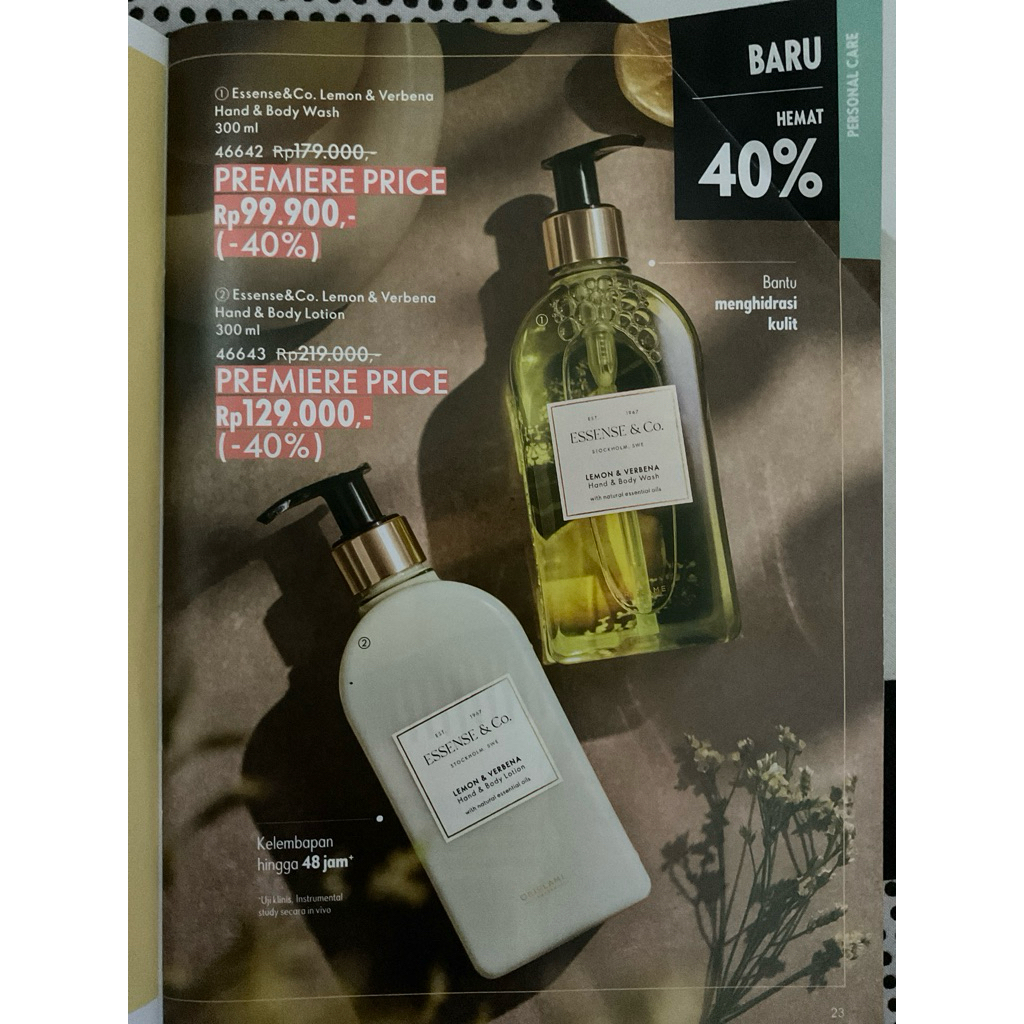 Essense&Co Lemon & Verbena Hand & Body Wash, Lemon & Verbena Hand & Body Lotion