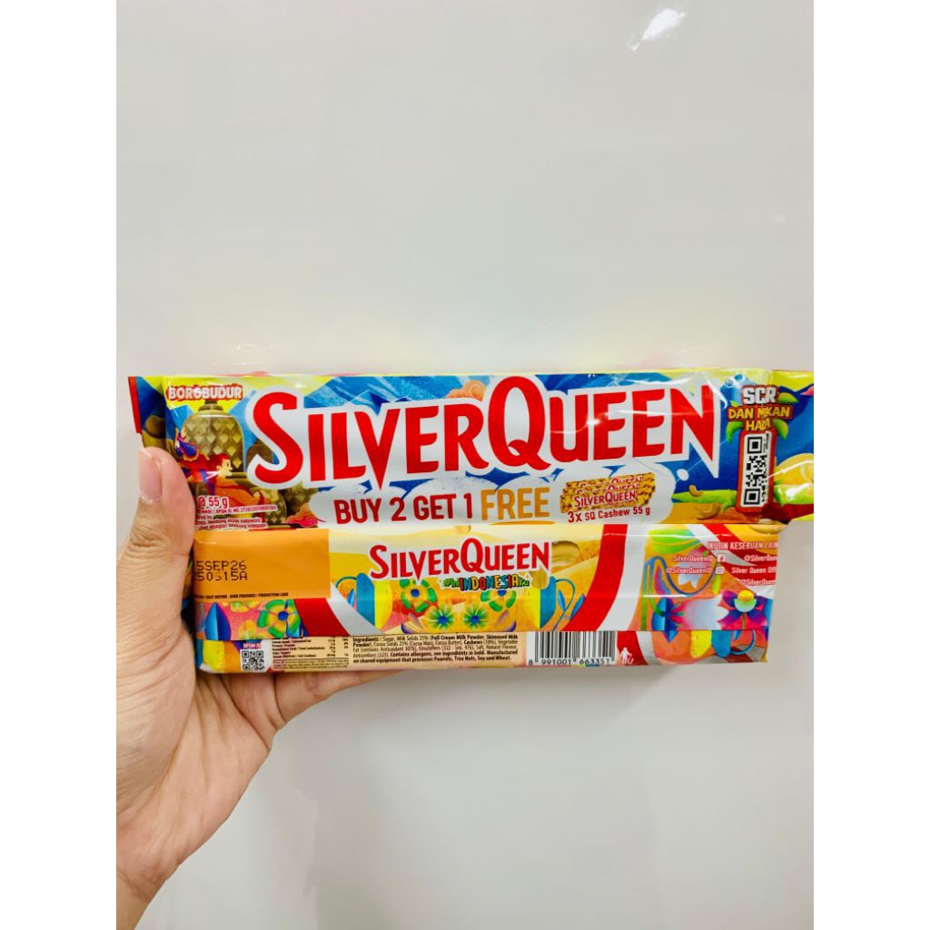 

[BUY 2 GET 1] SilverQueen Ukuran 55GR