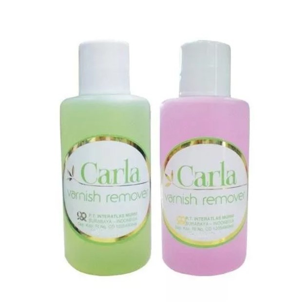 Carla Varnish Remover 110ml Pembersih Kutek Nail Polish Aseton Aceton Hijau Pink Cat Kuku