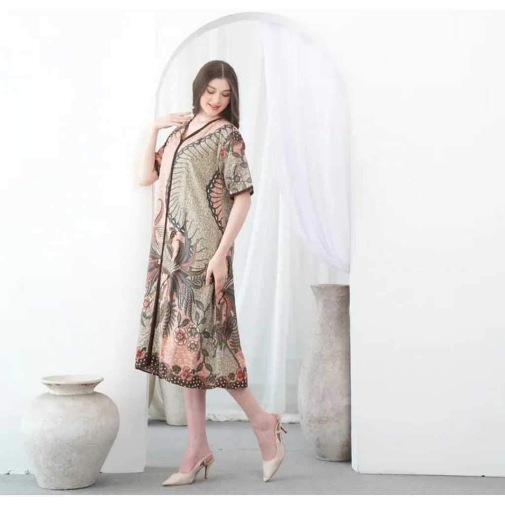 Daster Almira Cendrawasih Cokelat