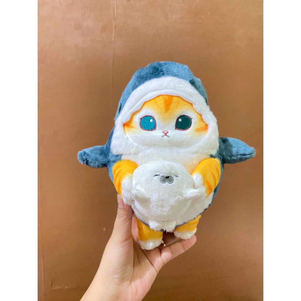 Boneka karakter Mofusand Kostum Shark size 25cm Original / Boneka Mofusand Original / Boneka kucing 