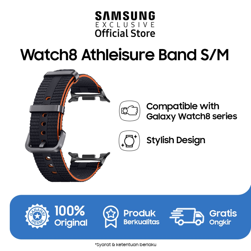 Samsung Galaxy Watch8 Athleisure Band S/M - Black