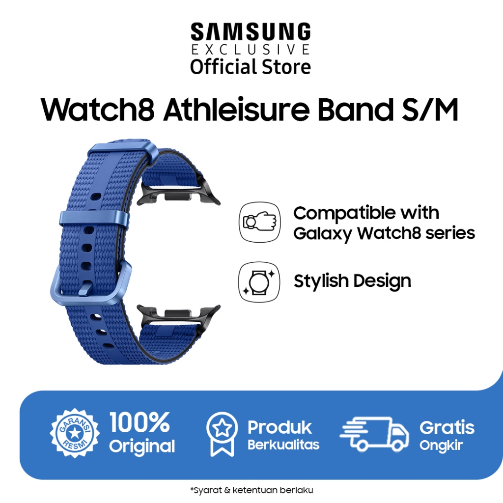 Samsung Galaxy Watch8 Athleisure Band S/M - Dark Blue