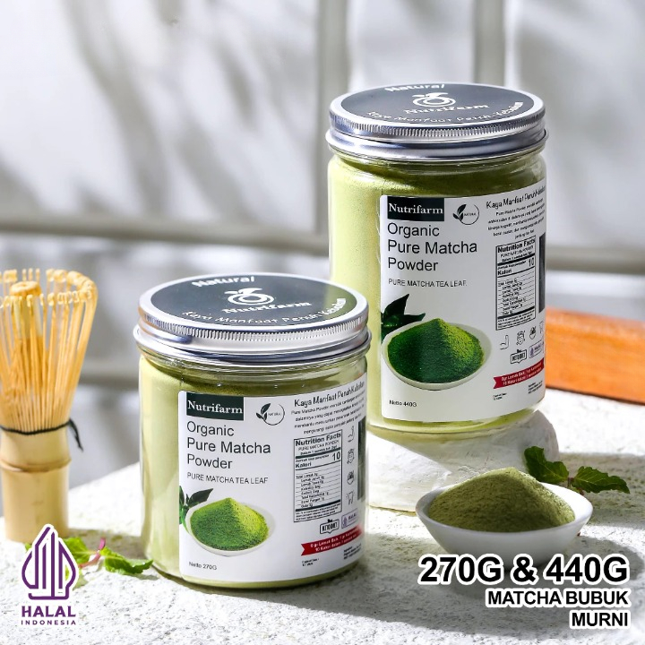 

Matcha Powder Organik Bubuk Macha Asli Antioksidan Tinggi Ukuran 270gr 440gr