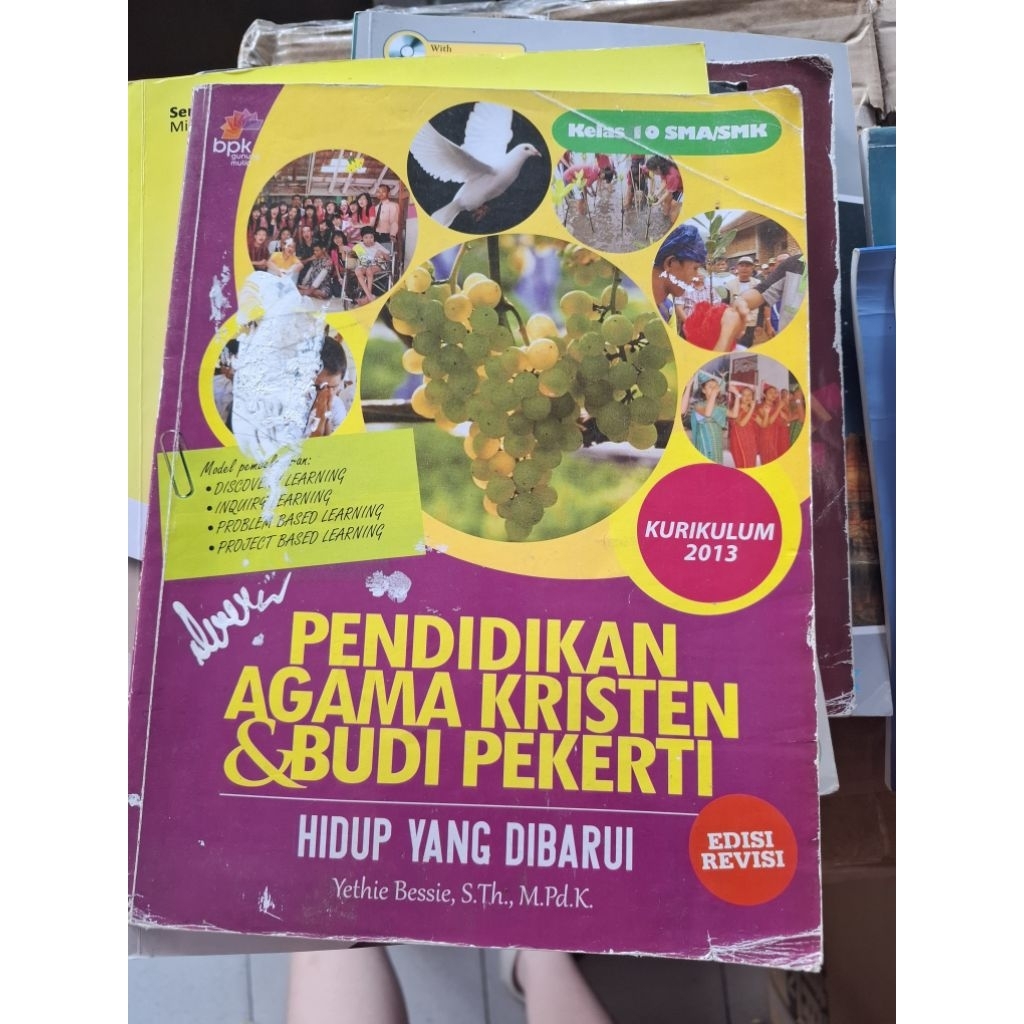 buku pendidikan agama kristen dan budi pekerti kelas 10X, sma bpk gunung mulia, yethie bessie