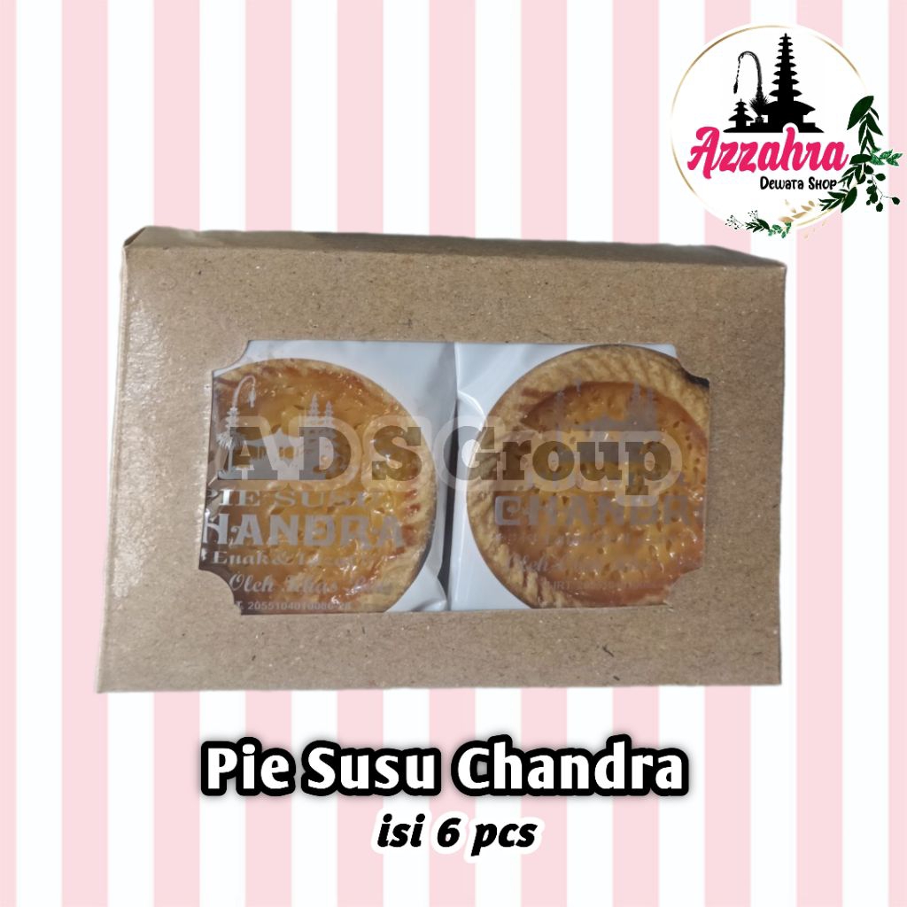 

Pie Susu Bali Chandra isi 6pcs + box coklat polos