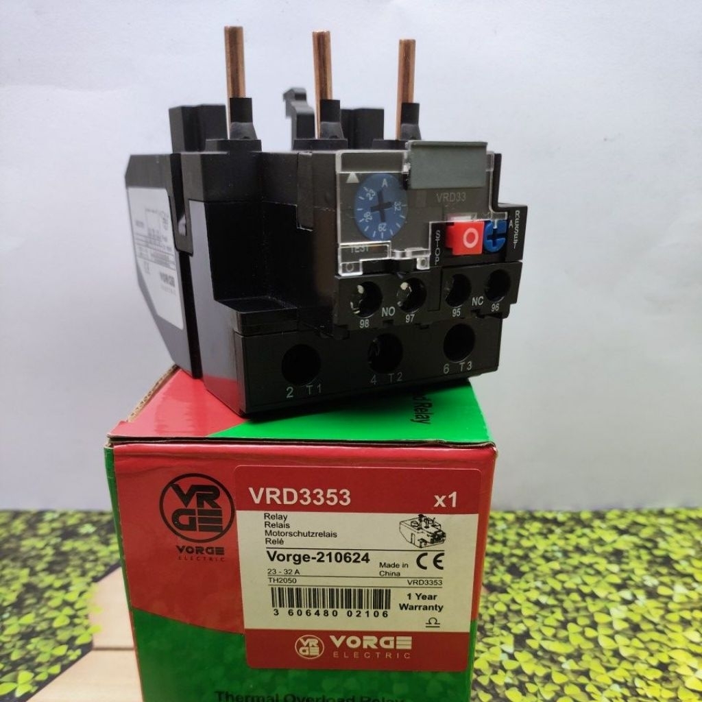 Thermal Overload Relay TOR VORGE VRD3353 VRD 3353 23A-32A setara LRD3353 LRD 3353 garansi 1 tahun