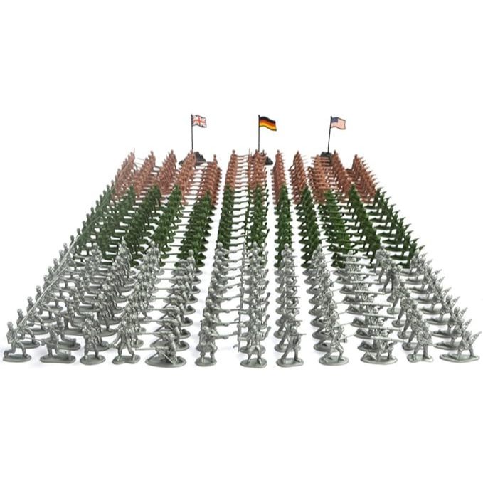 RAINBOW TOYFROG Army Men Action Figure Set - 300 pcs Toy Soldiers Military Playset - Classic Army