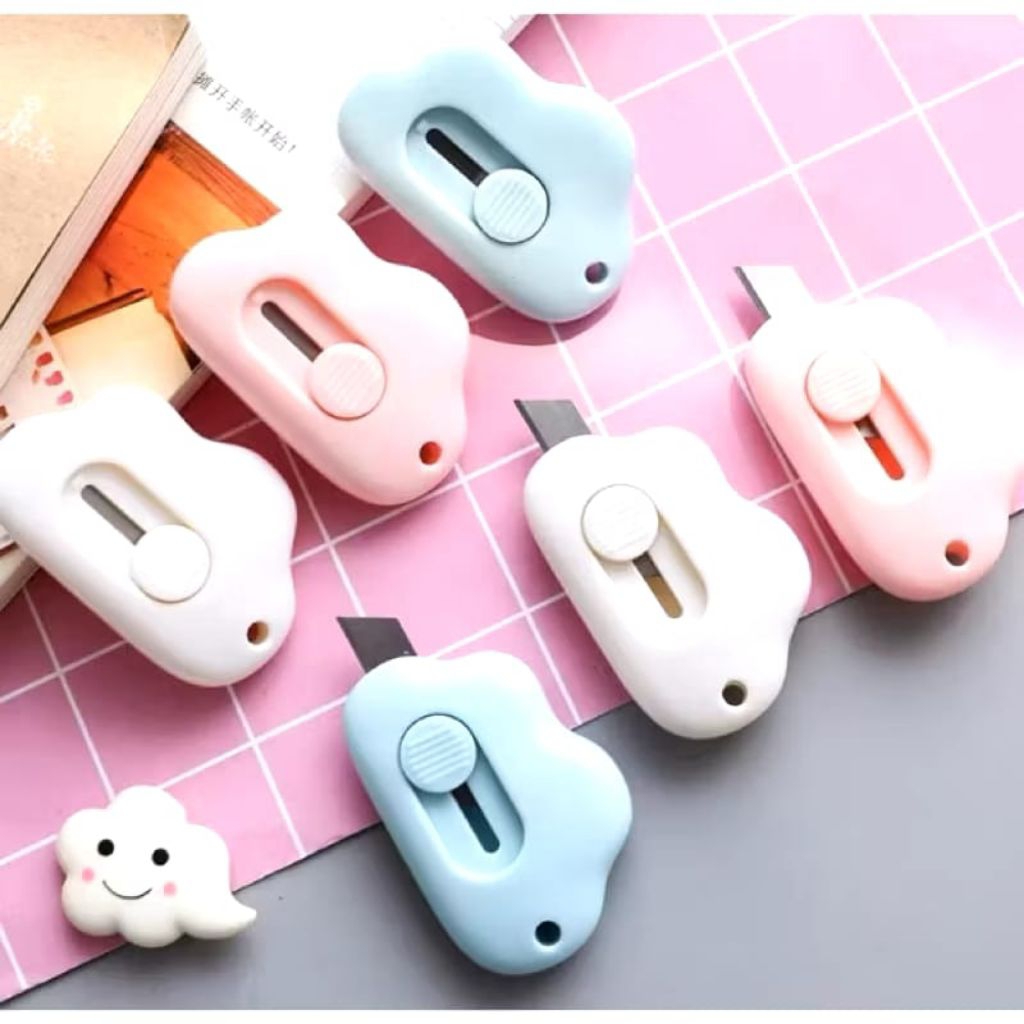 

Cutter mini pisau kecil bentuk awan/pisau pemotong miniblucu/travel