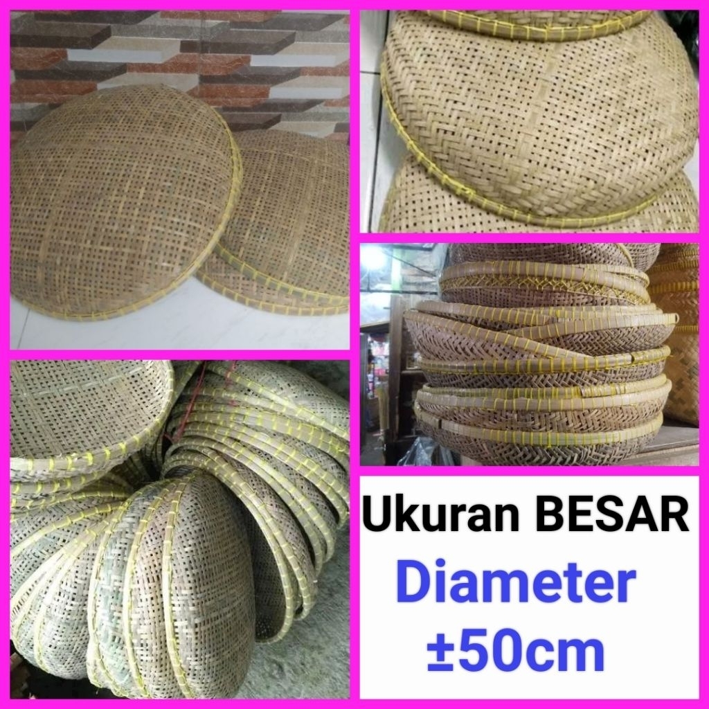 saringan bambu ayakan bambu saringan gorengan ukuran BESAR diameter ±50cm