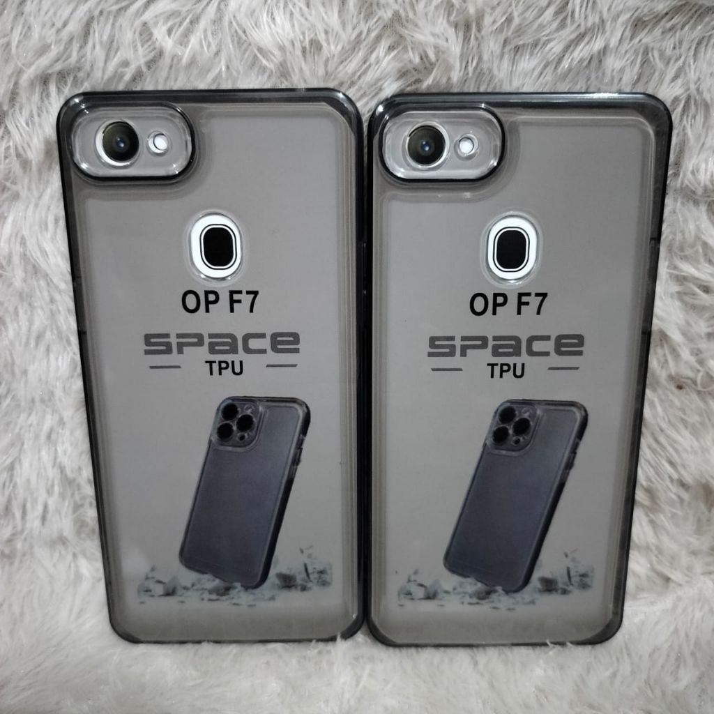 Soft Case Original Space Transparan OPPO F7 Silikon+Protec Camera
