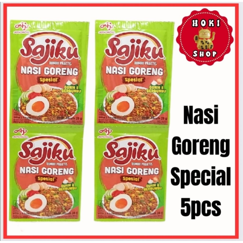 

Sajiku Nasi Goreng Special 5pcs / Bumbu Nasi Goreng Sajiku / Bumbu Instan