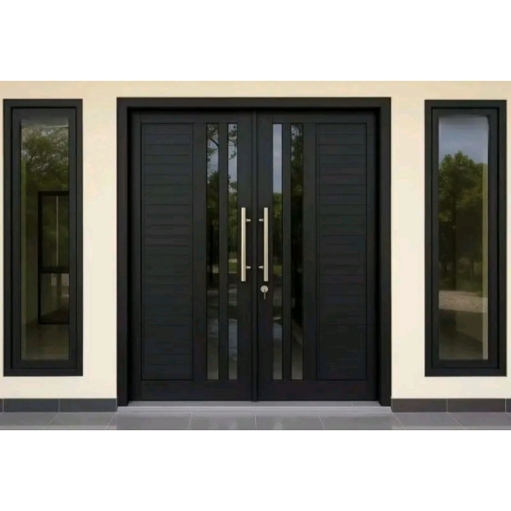 pintu motif utama 2 daun pintu 2 daun jendela full set