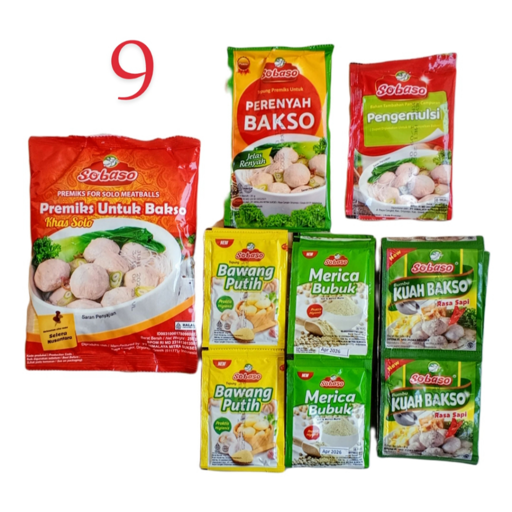 

Paket Komplit & Hemat Untuk Membuat Bakso "SOBASO"/Sobaso Premiks untuk Bakso Khas Solo