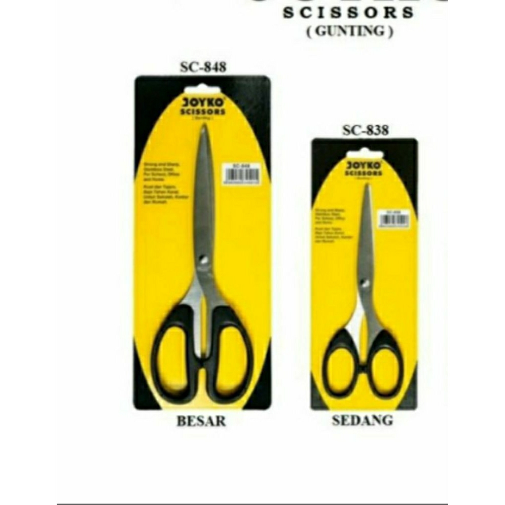 

Ginting Joyko SC838.SC848/Scissors Gunting Kertas,Karton,Kain Tajam Stainless Joyko