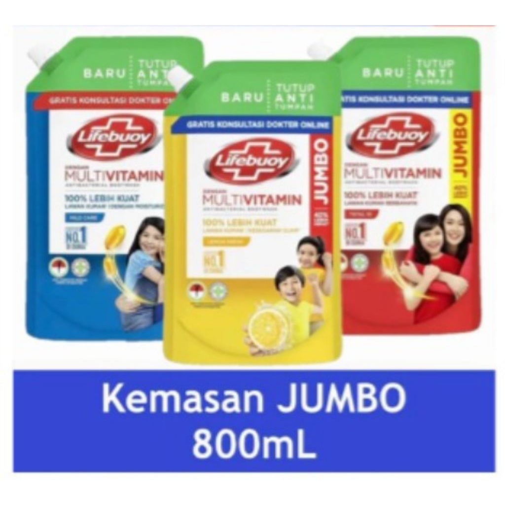 Sabun Cair Refill Jumbo Lifebuoy 800 ml