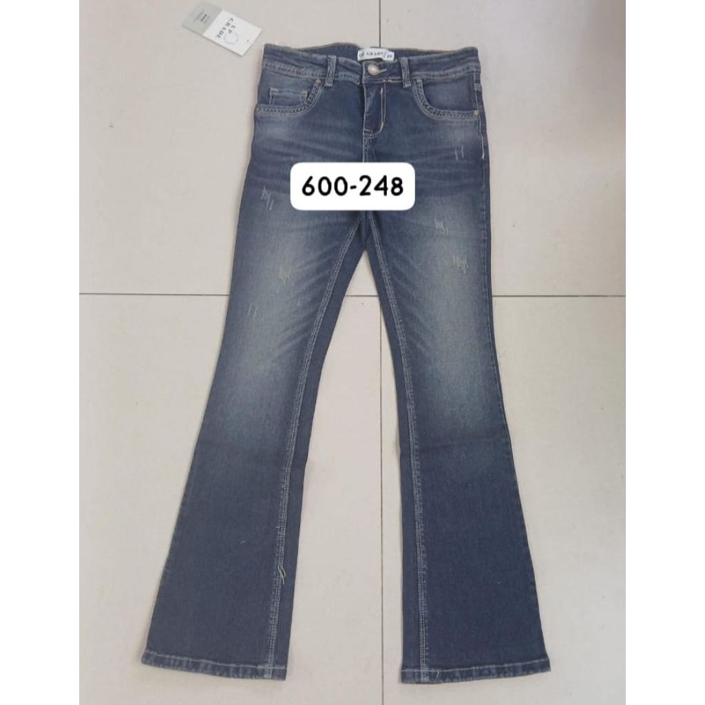 Baru celana cutbray wanita bahan denim variasi upgrade size 28-35