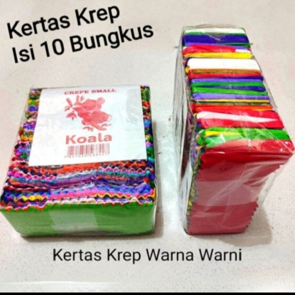 

1 Pak Kertas Krep Warna - Warni Isi 10 Bungkus