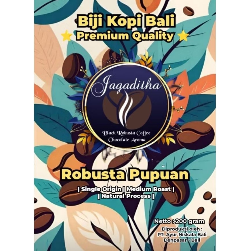 

Kopi Bali Robusta | Jagaditha | Biji Kopi | Medium Roast | Premium Quality | 200 gram